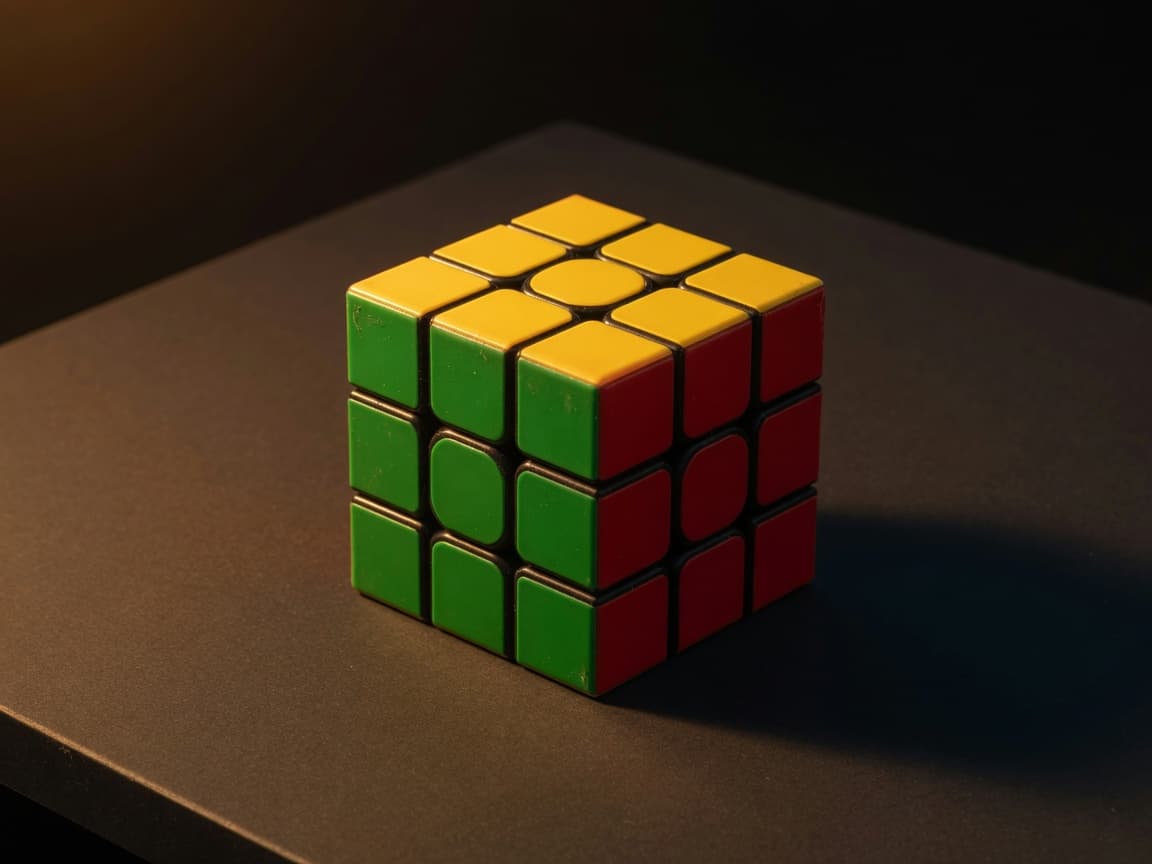 灯下的三阶魔方